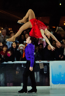 Eve & Jonathon in pair lift